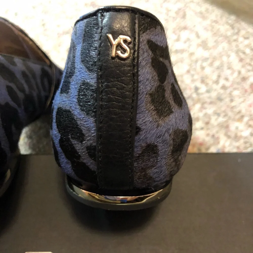 🆕 Yosi Samra Blue Velvet Jaguar Preslie Loafers